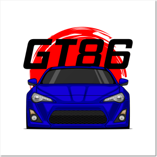 Front Blue GT86 MK1 Pre JDM Posters and Art
